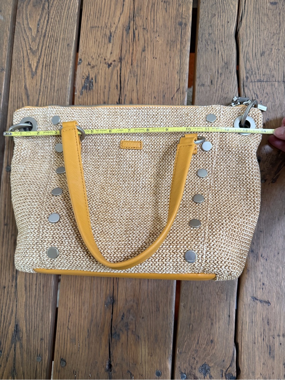 Hammitt Daniel Medium Satchel with Raffia - Like New! - Picture 9 of 10